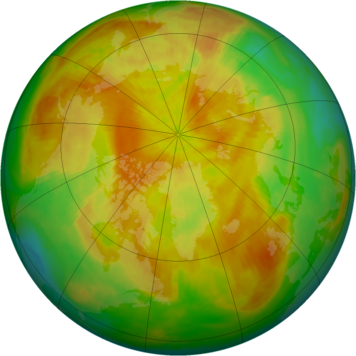 Arctic ozone map for 21 April 2000